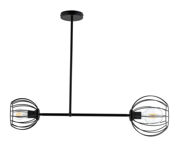 Plafonnier E27 Noir Métal Table à manger RASHA