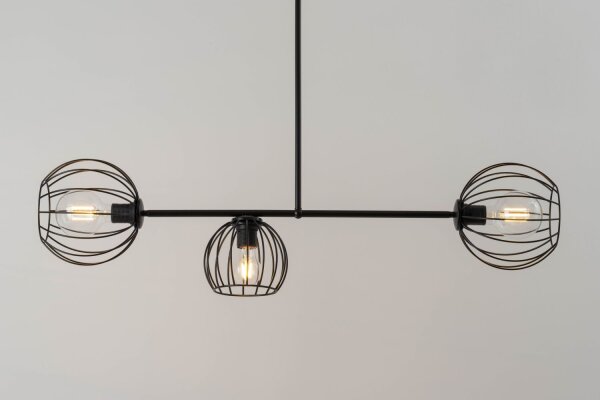Plafonnier noir métal E27 design rétro RASHA