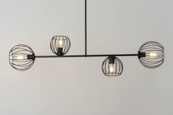 Plafonnier noir E27 métal rétro design