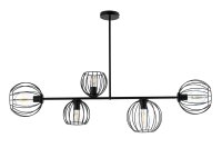 Plafonnier noir design r&eacute;tro E27 m&eacute;tal