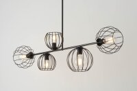 Plafonnier noir design rétro E27 métal
