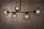 Plafonnier noir design rétro E27 métal