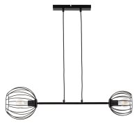 Lampe &agrave; suspendre E27 Noir M&eacute;tal Table...