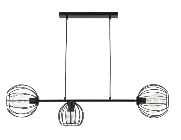 Lampe à suspendre E27 noir métal rétro design table à manger