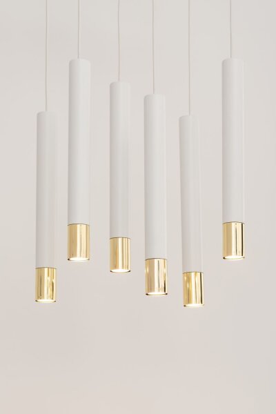 Lampe à suspendre métal blanc or Moderne élégant THEANO
