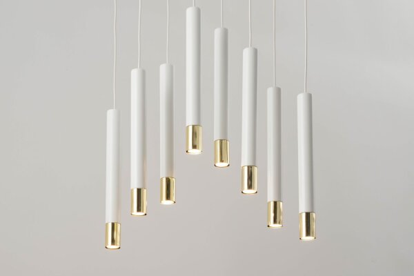 Suspension Blanc Or Moderne Métal Salle à manger