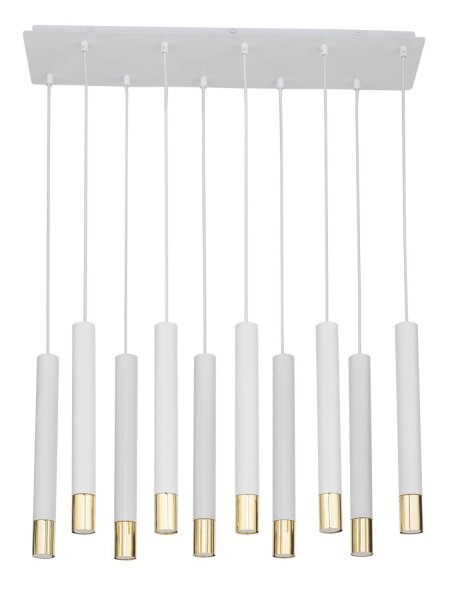 Suspension Blanc Or Moderne Métal grand 10 suspensions