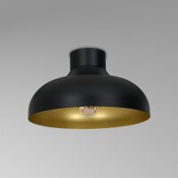 Plafonnier salon rond 40 cm abat-jour métal