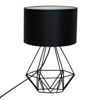 Lampe de table tissu métal 44 cm interrupteur...