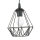 Suspension 3 flammes noir métal filaire abat-jour