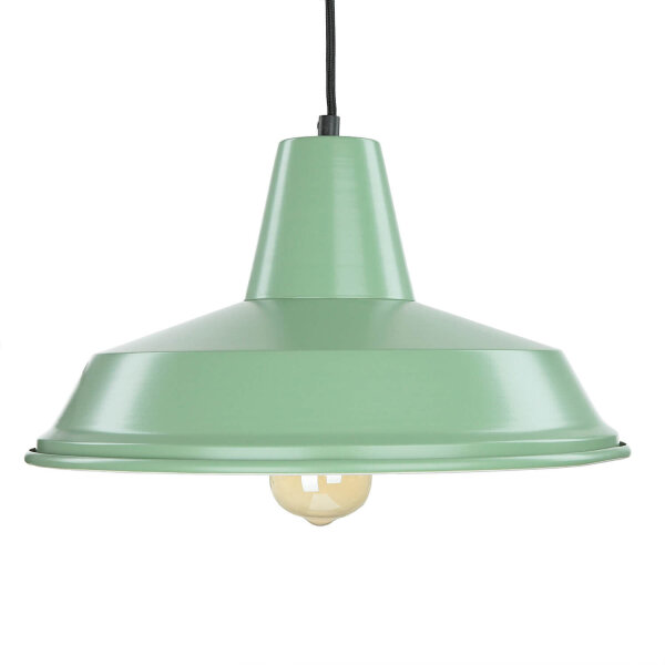Lampe à suspendre métal ronde Ø36cm vert cuisine table à manger
