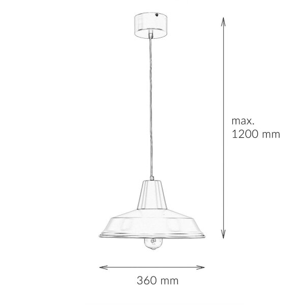 Lampe à suspendre métal ronde Ø36cm vert cuisine table à manger