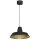 Lampe &agrave; suspendre m&eacute;tal noir or &Oslash;36cm Mid Century