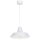 Suspension blanc Mid Century m&eacute;tal rond &Oslash;36cm