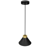 Lampe à suspendre Noir Or Métal E27 Table...