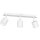 Spot de plafond blanc 3-flamme GU10 orientable