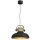 Lampe à suspendre métal design industriel noir or