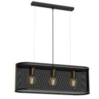 Lampe à suspendre métal 3 flammes oblongue...