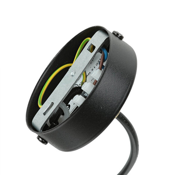 Lampe à suspendre Métal Cylindre Noir Or Moderne GU10