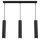 Lampe à suspendre métal noir Moderne 3 flammes GU10 VISHAL