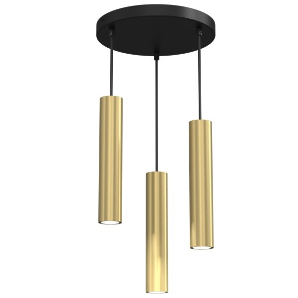 Lampe à suspendre Moderne laiton noir GU10 3-flamme