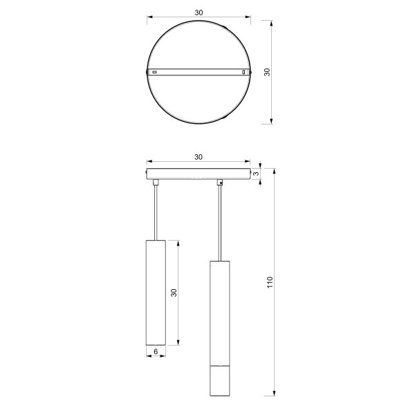 Lampe à suspendre Moderne laiton noir GU10 3-flamme