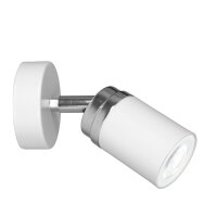 Spot encastr&eacute; orientable Moderne Blanc Chrome Mur