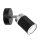 Spot mural noir chrome GU10 m&eacute;tal orientable EVIE