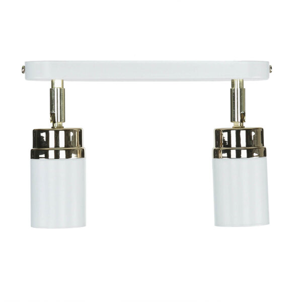 Spot de plafond Métal Moderne Blanc Or 2 flammes