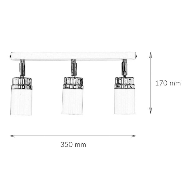 Spot Spot plafond blanc or 3x GU10 métal EVIE