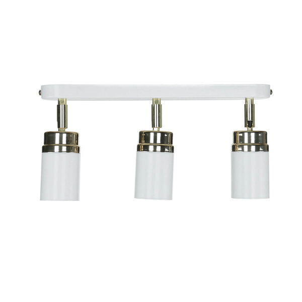 Spot Spot plafond blanc or 3x GU10 métal EVIE