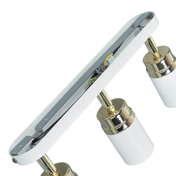 Spot Spot plafond blanc or 3x GU10 métal EVIE