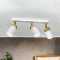 Spot Spot plafond blanc or 3x GU10 métal EVIE