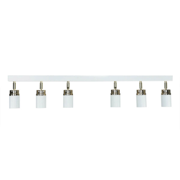 Projecteur blanc or 90 cm 6 flammes GU10 métal