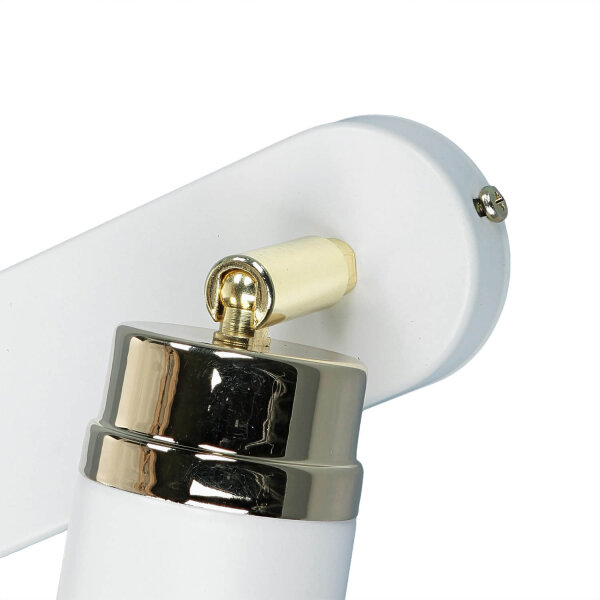 Projecteur blanc or 90 cm 6 flammes GU10 métal