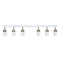 Projecteur blanc or 90 cm 6 flammes GU10 métal