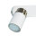 Projecteur blanc or 90 cm 6 flammes GU10 métal