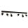 Projecteur EVIE m&eacute;tal 6 flmg longueur 90 cm noir or