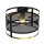 Elégant plafonnier Moderne rond 30 cm Noir Or