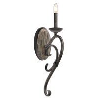 Applique CAMELOT 8 en zinc Lampe bois antique