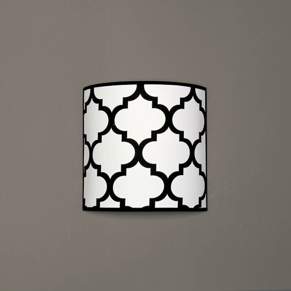 Applique murale Up Down Blanc Noir Motif Rétro E14