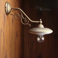 Applique murale rustique E27 Marte blanc
