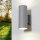 Lampe dextérieur Gris Up Down Aluminium Verre Façade Maison