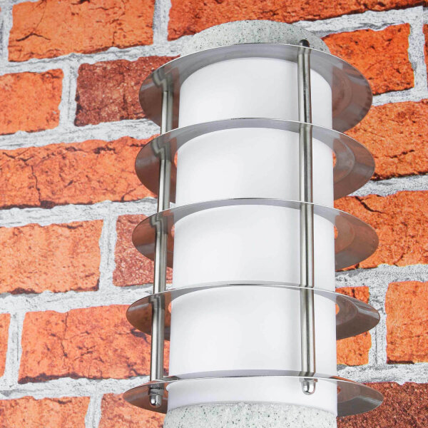 Lampe murale dextérieur IP44 aspect pierre E27 aluminium BRIGHTON