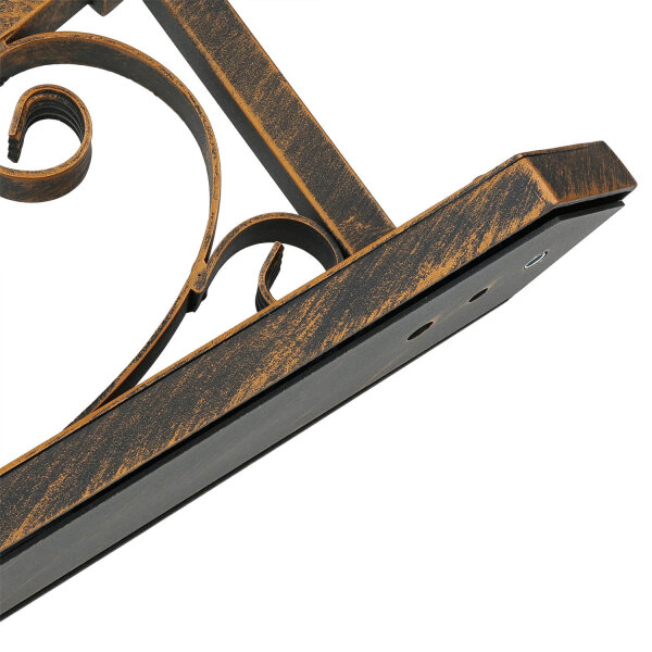 Lampe dextérieur rustique en noir et cuivre IP44 CASTLE