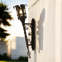 Lampe dextérieur rustique en noir et cuivre IP44...