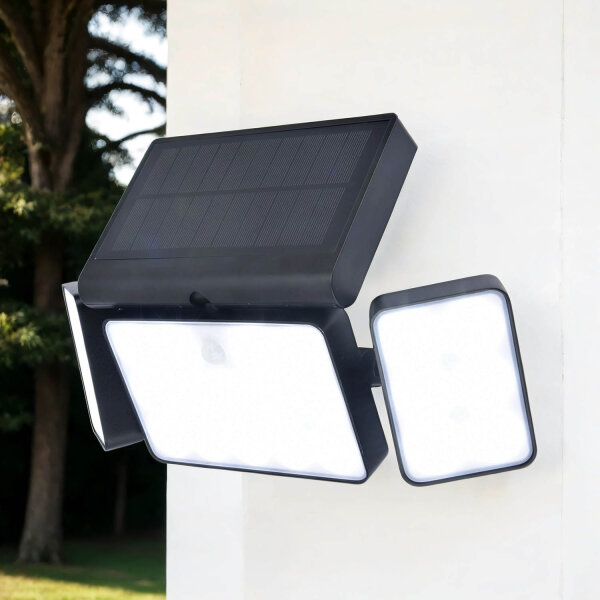Lampe solaire à détecteur de mouvement dimmable mur entrée