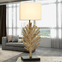 Lampe de table bois flotté tissu 69 cm table de...