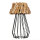 Lampe de table bois flotté métal 58 cm E27 fait main