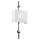 Applique MERLE nickel antique blanc L:29cm Lampe